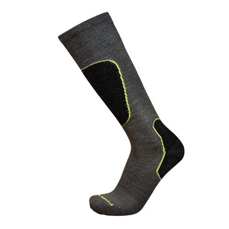 POINT6 Essential Pro Light Cushion Over The Calf Socks, Gray/Lime, Extra Large, PR 11-2414-200-08